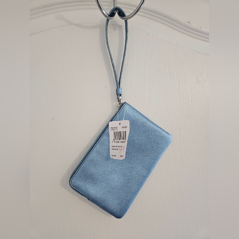 Coach blue 💙 wristlet NWT